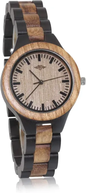 with memory Bamboo Dial Zebrawood and Ebony Women��s Watch 