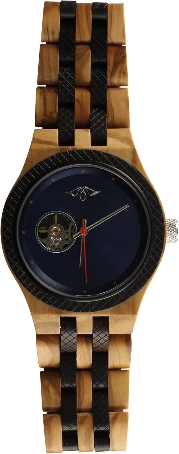 with Skeleton Display Blood attire mallet hamper Sandalwood Men��s Self-Winding Watch 