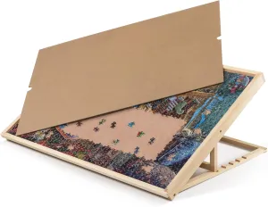 with Wooden Cover, Adjustable Puzzle Board with Built-in Easel/Stand, Portable Puzzle Table with Non-Slip Flannel Tabletop for Adults & Kids hunt intertidal seldom literature Lavievert 1000 Piece Tilting Jigsaw Puzzle Board 
