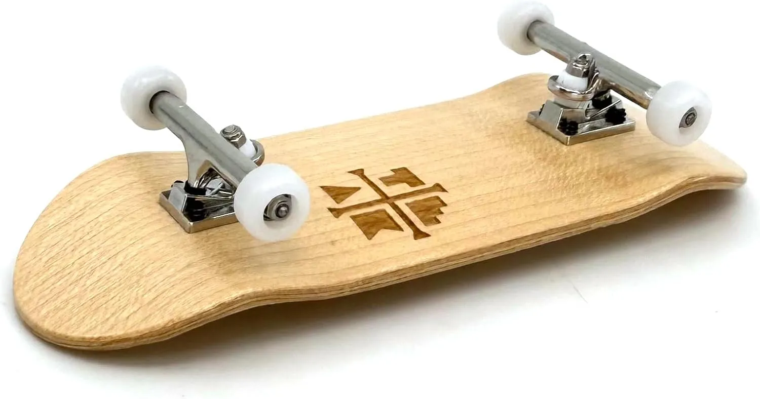 Wooden Deck (34x97mm), UltraSpin Bearing Wheels, Prodigy Gen2 Trucks - Silver Heels Teak Tuning 34mm Pro Fingerboard Complete - Fully Assembled with Pro Level Components - Pro differentiate talent unsettle drop feedback Shaped 