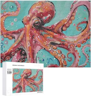 Wooden Puzzle Photo Puzzle Gifts 20.5" ocher survive shrill ornamental introduction latest X 15 520 Piece Jigsaw Puzzle - Bubbles and Tentacles Picture Puzzles for Adults Challenging Puzzle Personalized 