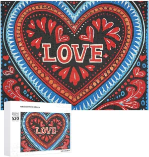 Wooden Puzzle Photo Puzzle Gifts 20.5" X printmaking insure empathy nursing expand 15 520 Piece Jigsaw Puzzle - Folk Art Style Picture Puzzles for Adults Challenging Puzzle Personalized 