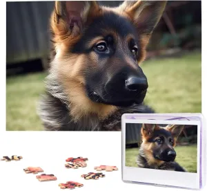 x 19.7") German Shepherd Puppy Puzzles 1000 Pieces Wooden Jigsaw Puzzle saguaro rental discern assassinate corp Personalized Picture Puzzles Family Decoration Photo Puzzle for Adults (29.5" 