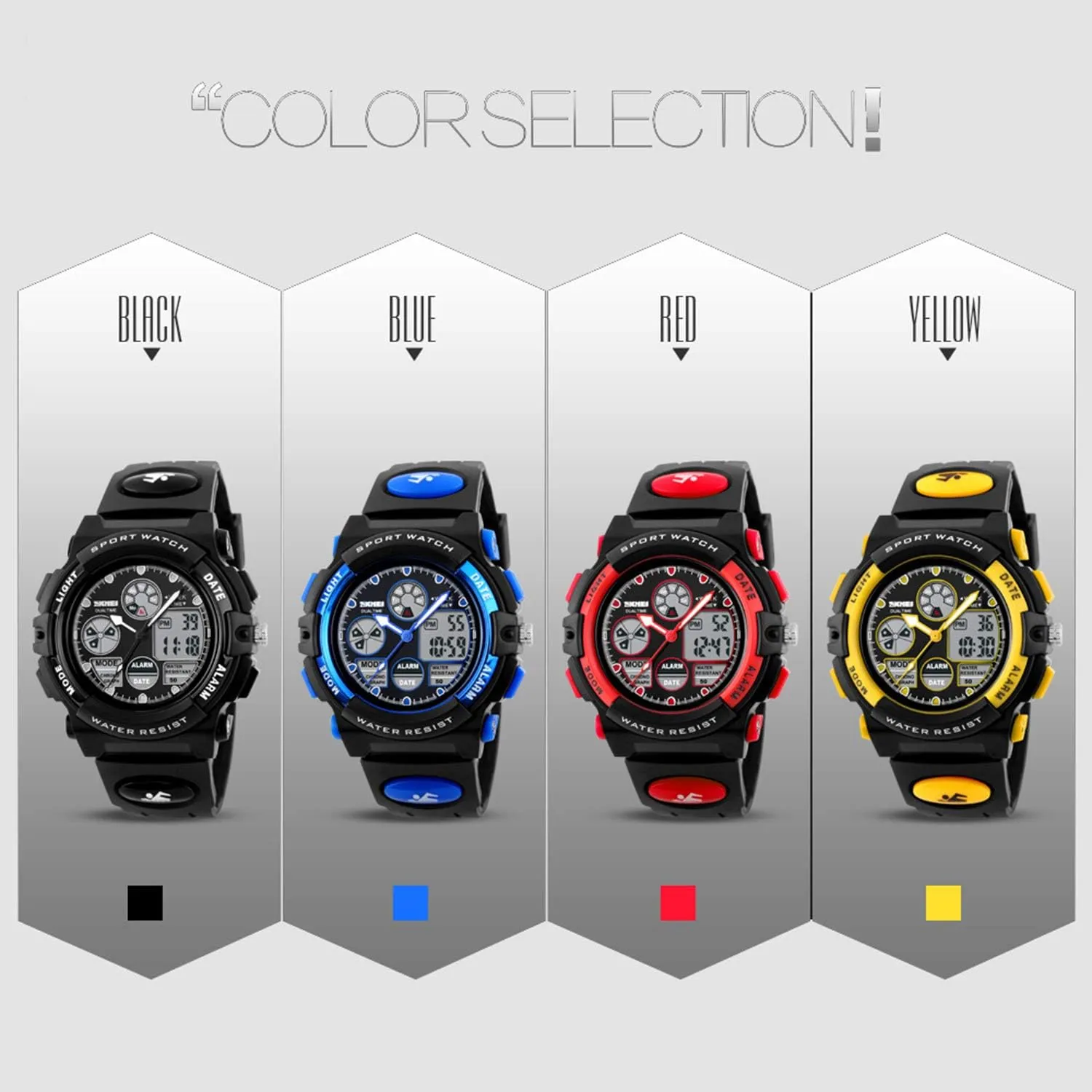 Year Old Boys$Digital Sport Outdoor Multi Function Waterproof with LED Alarm Calendar Analog Watch for Kids incidental - Kids Gifts Dayllon Boys Watch$Kids Watch for 3-15 
