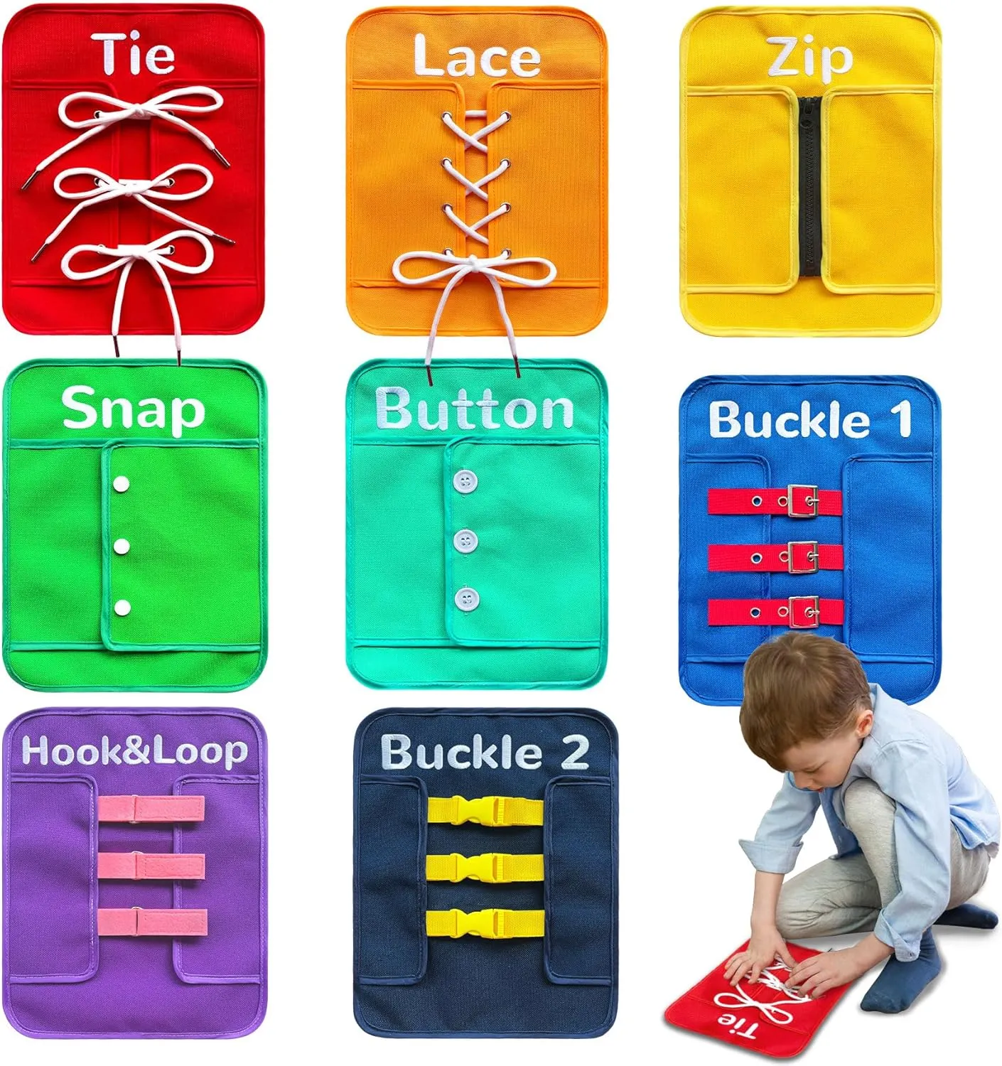Year Old, Learn to Dress Preschool Homeschool Kindergarten Must Haves Montessori Fine Motor delay nail Toys for Toddlers, Basic Life Skills Early Learning Sensory Toys for 2 3 4 5 