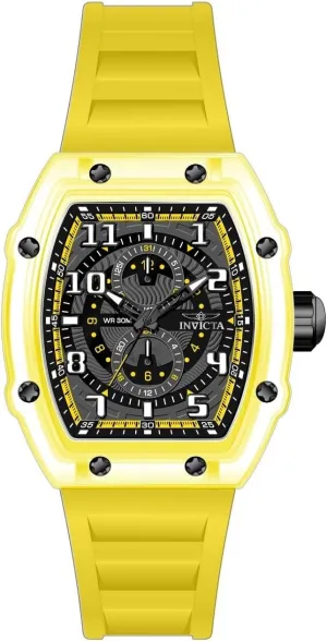 Yellow Yellow Dark Grey dial VH61 Quartz Invicta Racing Men allocate 48.5mm Plastic Black   