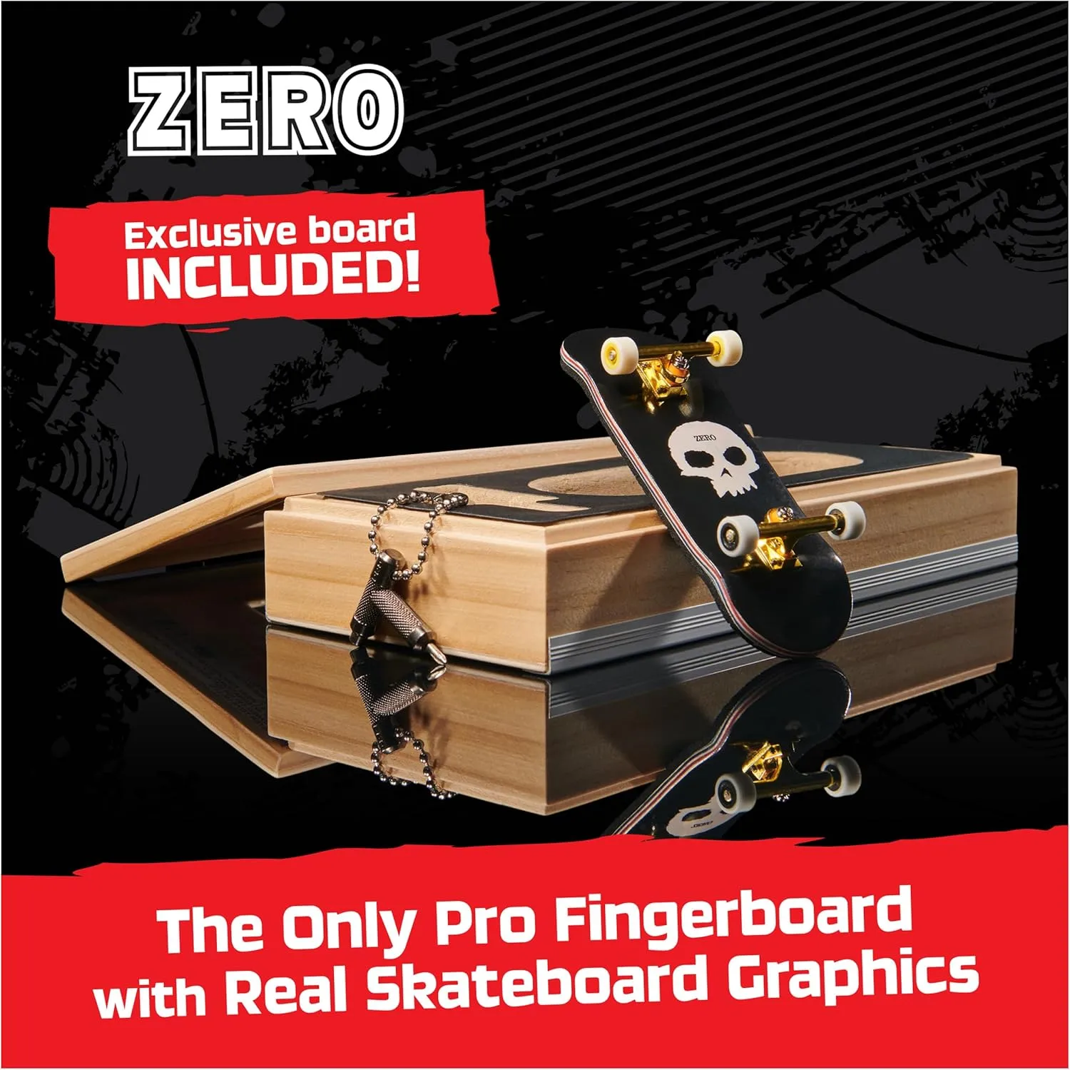 Zero Pro constitution Series Finger Board with Storage Display, Built for Pros; Authentic Mini Skateboards, Kids Toys for Ages 6 and up TECH DECK, 